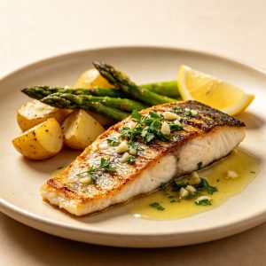 Grilled Sea Bass with Herbs