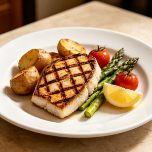 Smoky Grilled Swordfish Steak