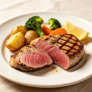 Peppercorn Grilled Tuna Steak