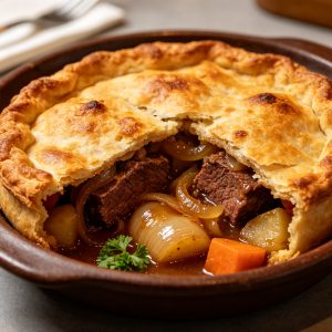 Homestyle Beef & Onion Pie