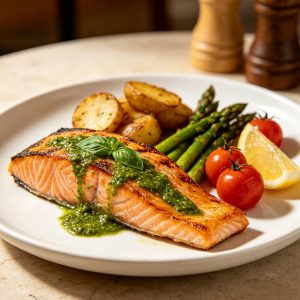Grilled Pesto Salmon Fillet