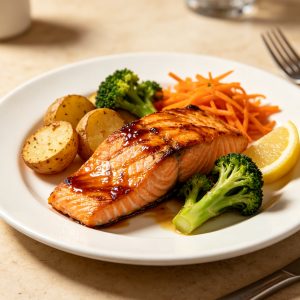 Grilled Miso Glazed Salmon